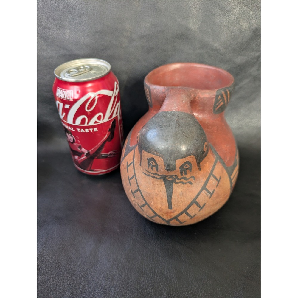 Diaguita Chile Jarro Pato Duck Jar Pottery Hand Painted Terracotta Folk Art